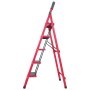 Escalera plegable de acero, 5 escalones, 100 kg