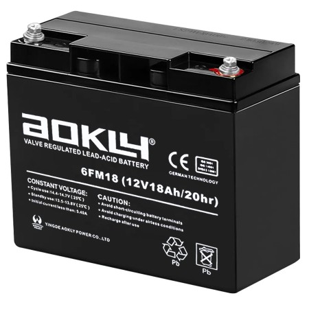 Batería AGM AOKLY 6FM18, 12V 18Ah sin mantenimiento