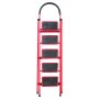 Escalera plegable de acero, 5 escalones, 100 kg