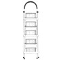 Escalera plegable de acero, 5 escalones, 100 kg