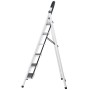 Escalera plegable de acero, 6 escalones, 100 kg