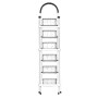 Escalera plegable de acero, 6 escalones, 100 kg