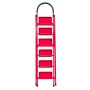 Escalera plegable de acero, 6 escalones, 100 kg