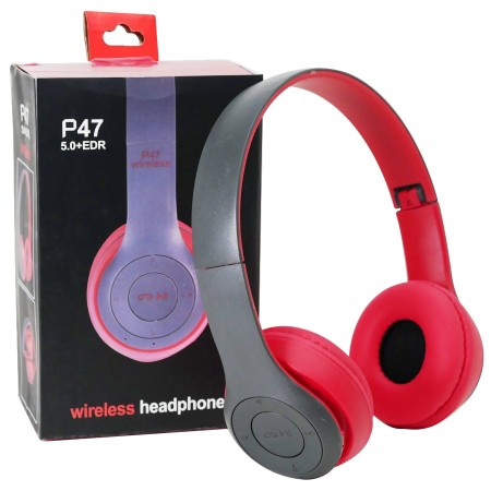 Auriculares inalámbricos P47 Bluetooth con micrófono