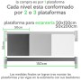 Plataforma rack 200 kg, 50 x 50 cm sin tornillos
