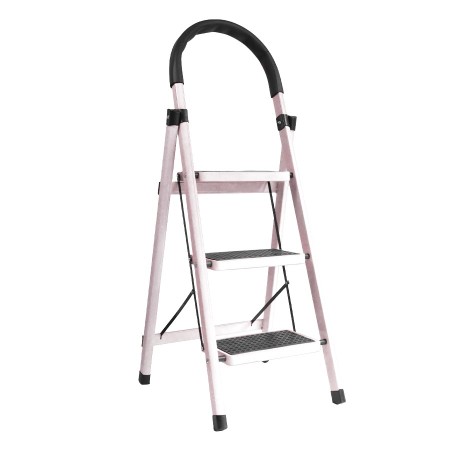 Escalera plegable de acero, 3 escalones, 100 kg