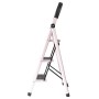 Escalera plegable de acero, 3 escalones, 100 kg