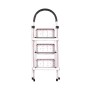 Escalera plegable de acero, 3 escalones, 100 kg