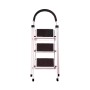 Escalera plegable de acero, 3 escalones, 100 kg