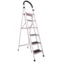 Escalera plegable de acero, 6 escalones, 100 kg