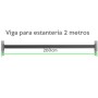 Viga encastrable para rack modular, 500 kg y 200 cm