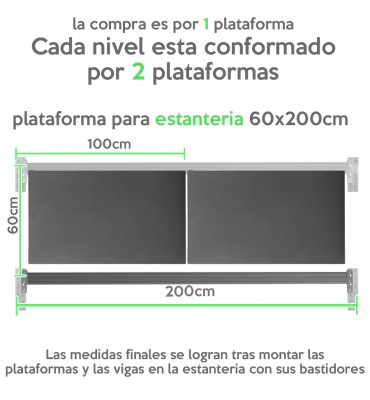 Plataforma para estanteria...