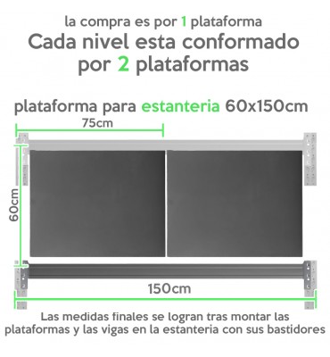 Plataforma para estanteria...