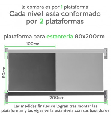 Plataforma para estanteria...