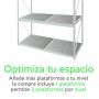 Plataforma encastrable para rack, 500 kg, 80 x 75 cm