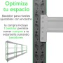 Bastidor 80x250cm para rack metalico hasta 500kg por nivel