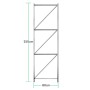 Bastidor 80x250cm para rack metalico hasta 500kg por nivel