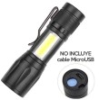 Linterna LED XPE recargable, resistente al agua