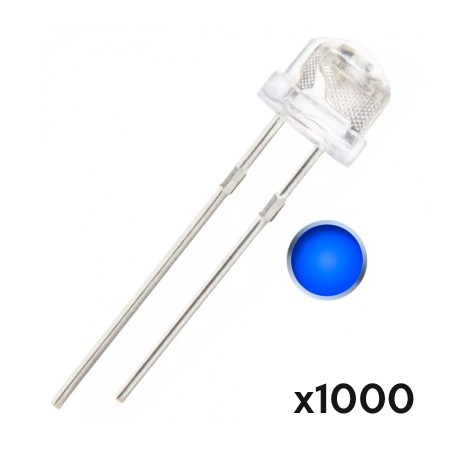 LED straw hat 5mm bombín x1000, colores a elección