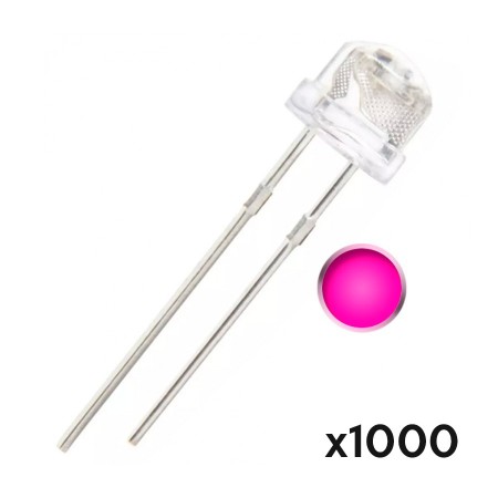 LED straw hat 5mm bombín x1000, colores a elección