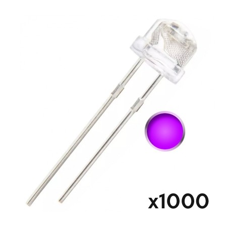 LED straw hat 5mm bombín x1000, colores a elección