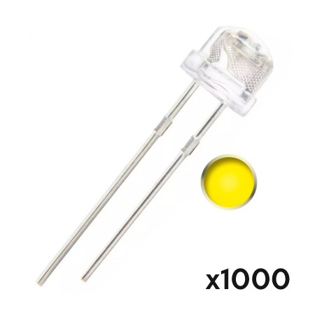 LED straw hat 5mm bombín x1000, colores a elección