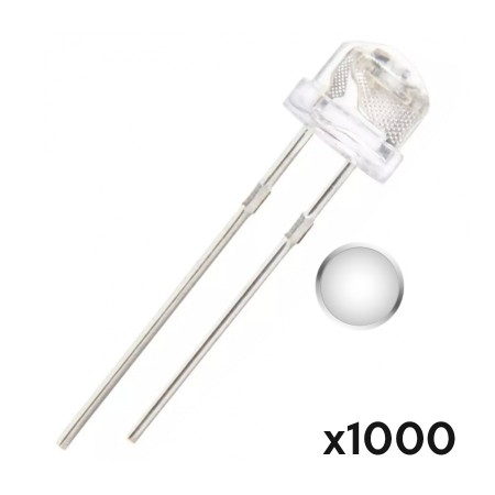 LED straw hat 5mm bombín x1000, colores a elección