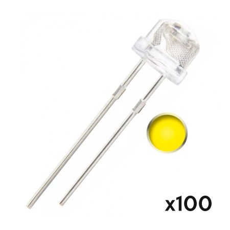 LED straw hat 5mm alta luminosidad, 100 u color a elección