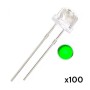 LED straw hat 5mm alta luminosidad, 100 u color a elección