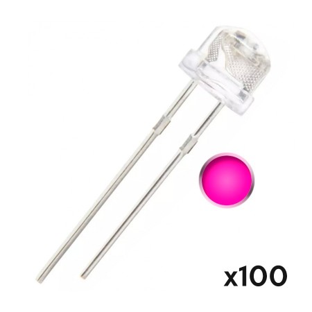 LED straw hat 5mm alta luminosidad, 100 u color a elección