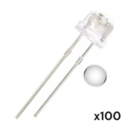 LED straw hat 5mm alta luminosidad, 100 u color a elección