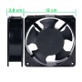 Cooler 120x120x38mm a 220V con rodamiento