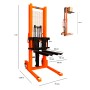 Apilador hidráulico manual de 1000 kg y 160 cm