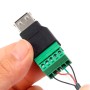 Conector USB 2.0 hembra a bornera sin soldadura, 300V 8A