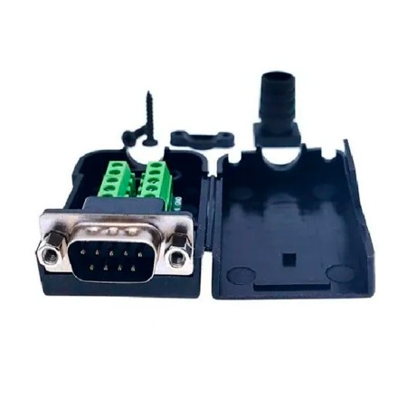 Conector DB9 breakout sin soldar, terminales a tornillo