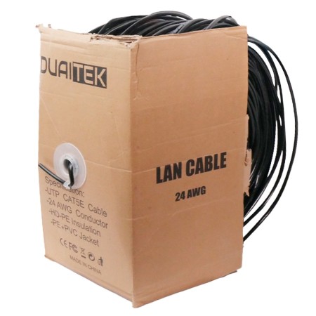 Bobina de cable UTP CAT5E 305 m, 24AWG, outlet