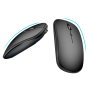 Mouse Bluetooth y USB recargable con 3 niveles de DPI