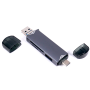 Lector SD MicroSD 3 en 1, USB 3.0/USB-C/MicroUSB