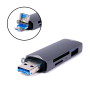 Lector SD MicroSD 3 en 1, USB 3.0/USB-C/MicroUSB