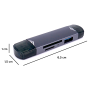 Lector SD MicroSD 3 en 1, USB 3.0/USB-C/MicroUSB