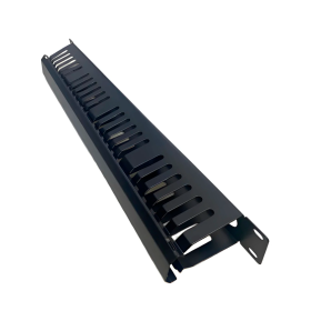 Organizador Pasacables Rack 19" 12 Puertos Ranuras Finas