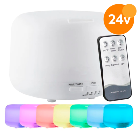 Difusor Ultrasónico Aromático 24V 500ml LED 7 Colores