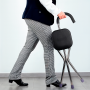 Bastón plegable con asiento, soporta 100 kg