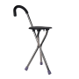 Bastón plegable con asiento, soporta 100 kg