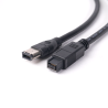 Cable FireWire 800 a 400, de 9 a 6 pines, 1.8 m