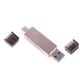 Lector de Tarjetas SD y MicroSD, USB 2.0 y USB-C OTG