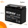 Batería AGM AOKLY 6FM18, 12V 18Ah sin mantenimiento