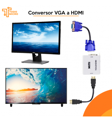 Conversor VGA a HDMI con audio