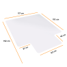 Protector antirayas para piso, PVC, 117x152 cm