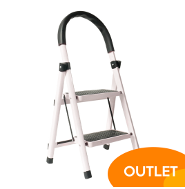 Escalera Plegable Doméstica 2 Escalones de Acero Outlet